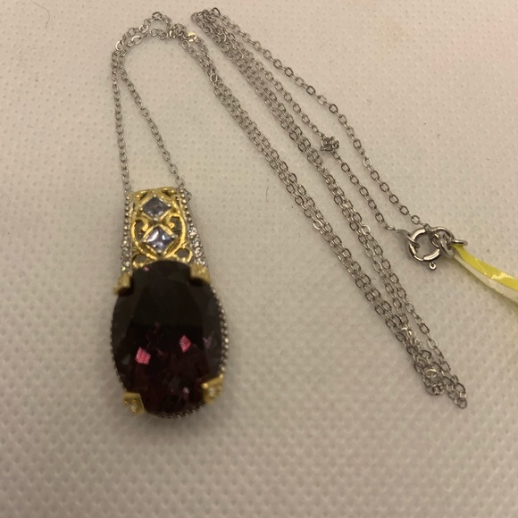 ALEXANDRIA QUARTZ, TANZANITE, ZIRCON PENDANT - Picture 3 of 8